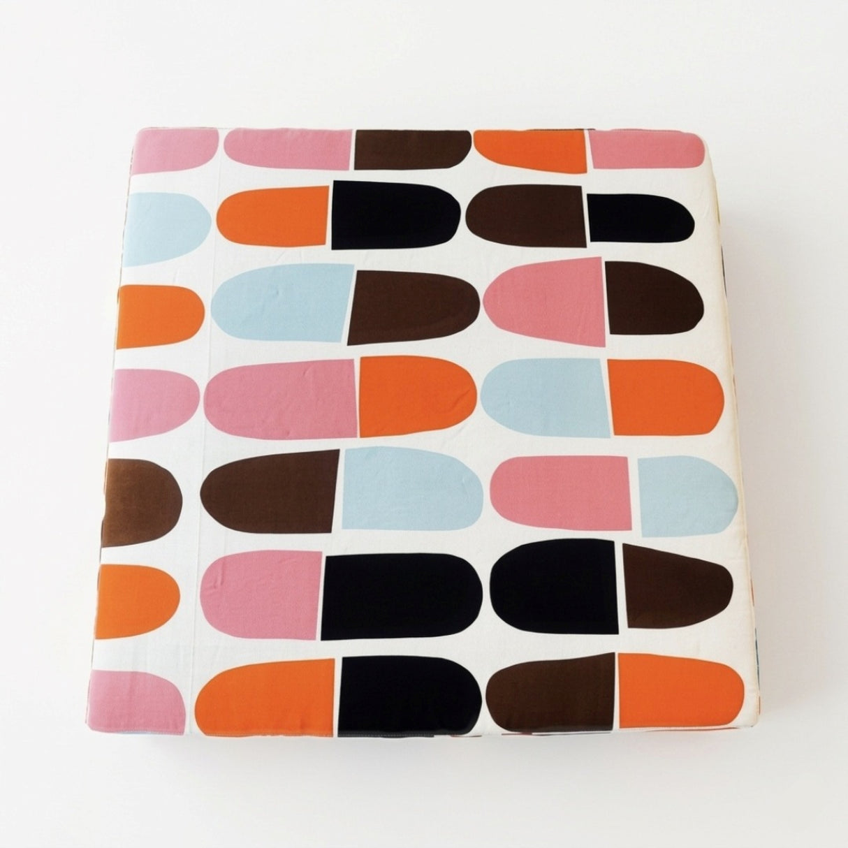Capsula Coffee Table - Handmade Coffee Table with Marimekko Fabric Geometric Pattern