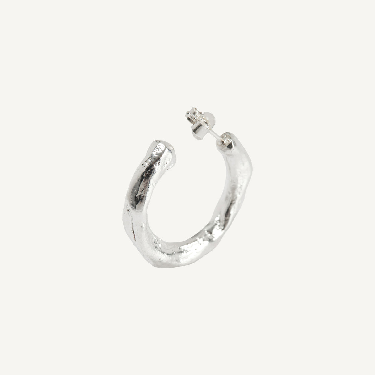 Pendiente de plata artesanal Luna: diseño orgánico abstracto en plata de ley 925