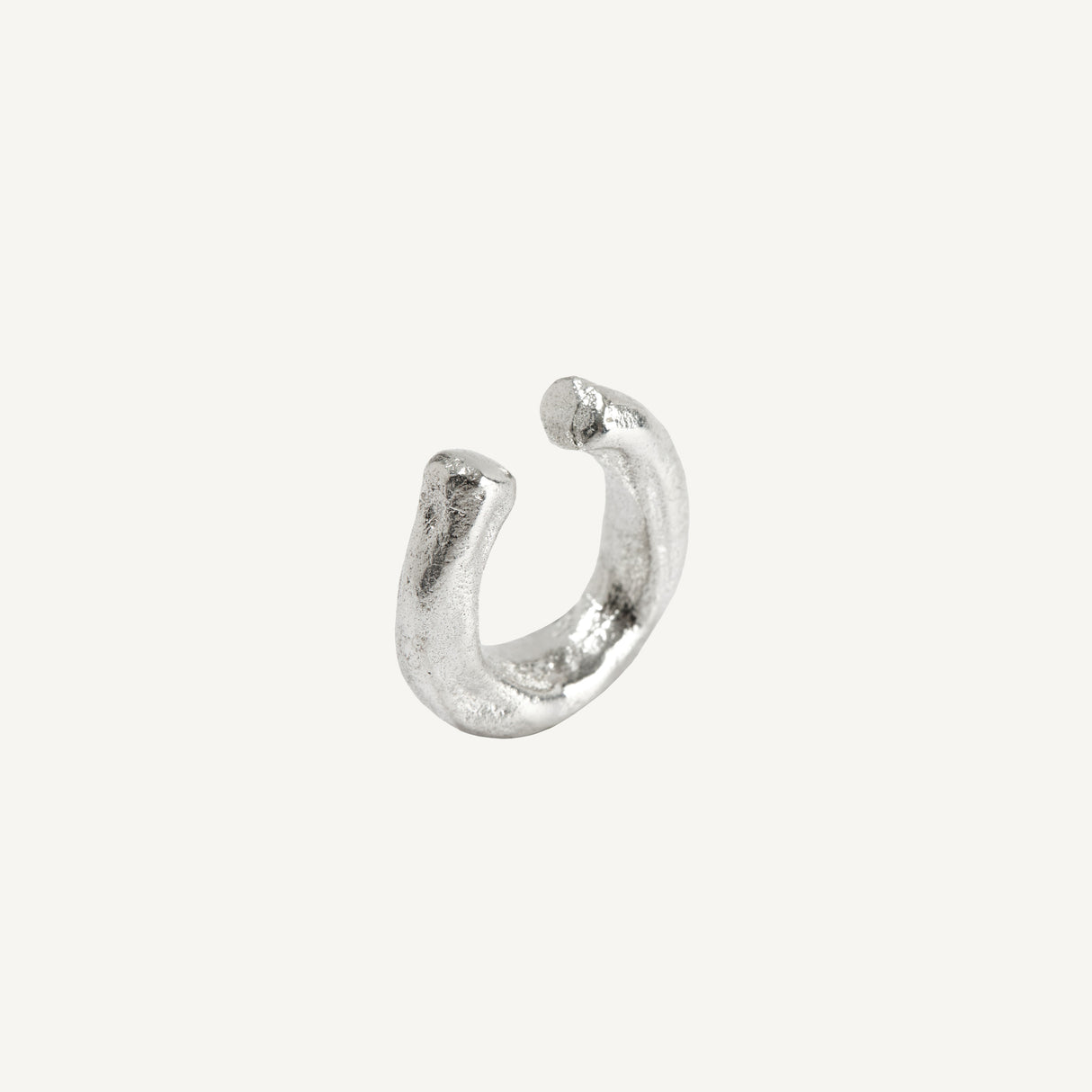 Luna Handcrafted Silver Ear Cuff – Abstract Organic Design in 925 Sterling Silver