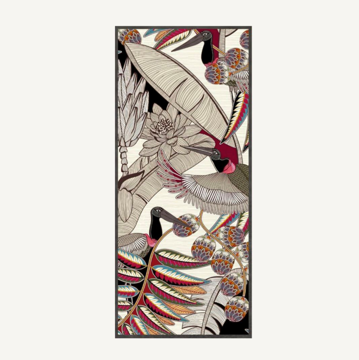 Panel artístico de papel pintado impreso con marco de lujo Birdy IA