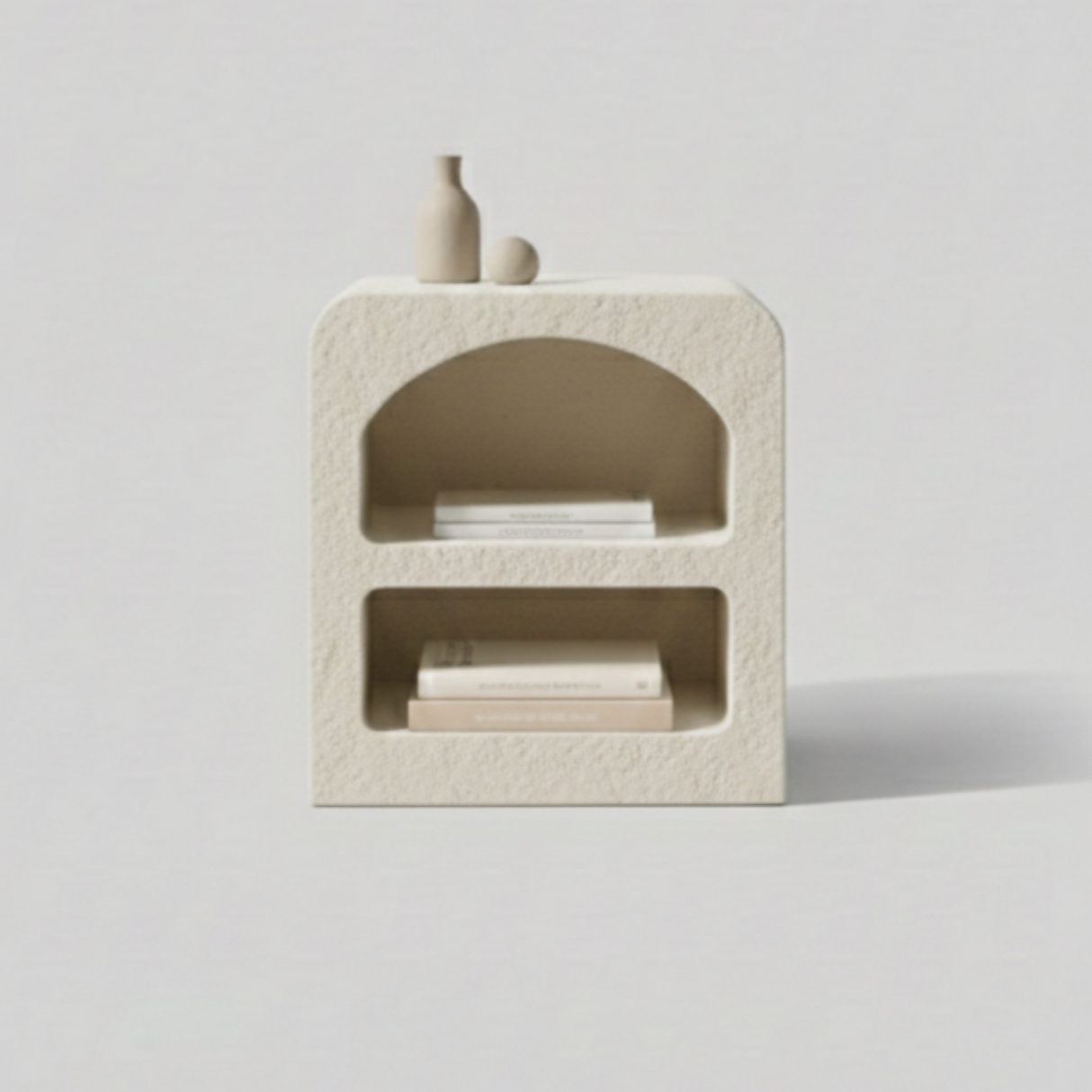 Almara Floor Display Unit – Wabi-Sabi Inspired Sculptural Side Table with Organic Form and Natural Texture