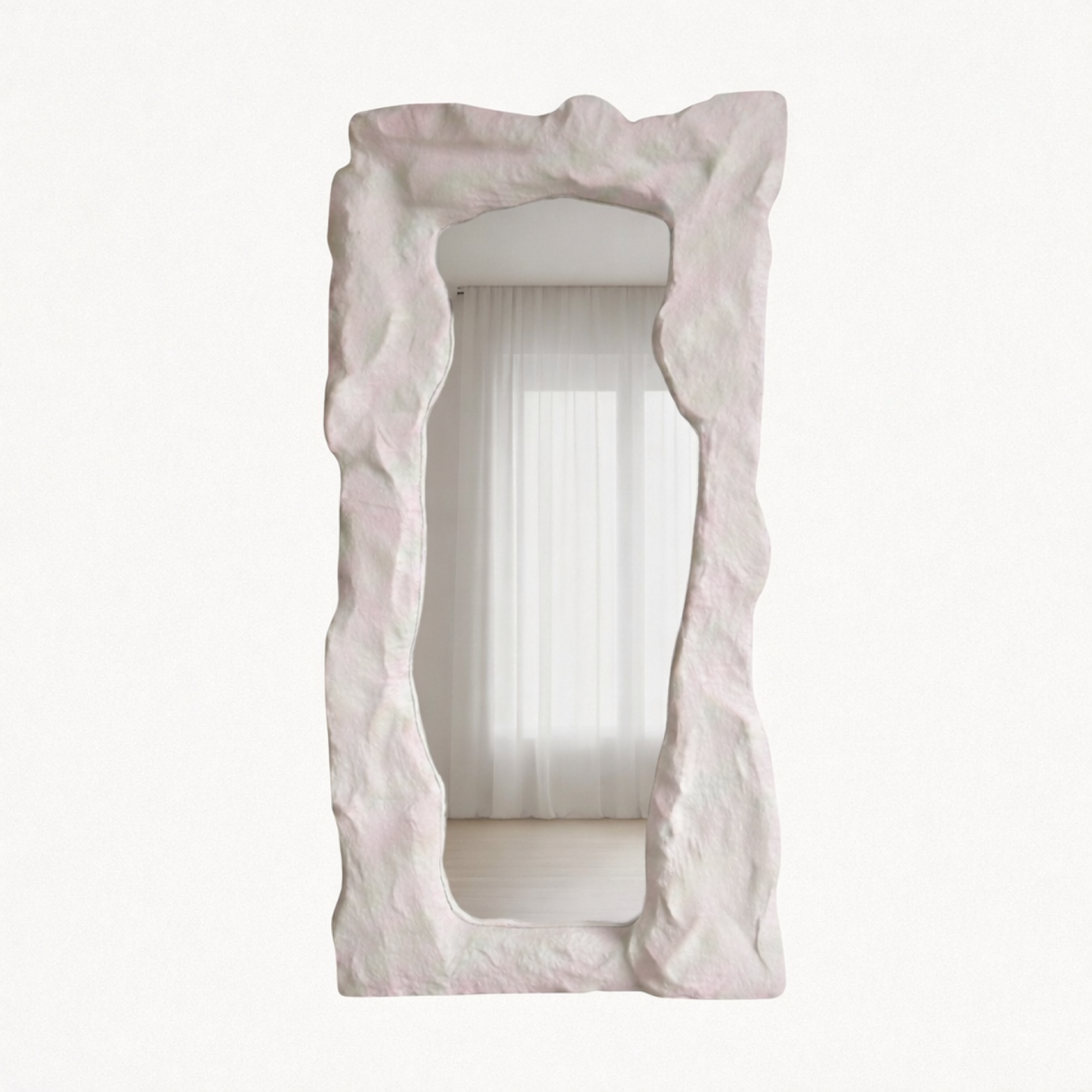 Arcadia Mirror – Wabi-Sabi Inspired Sculptural Mirror with Organic Form and Natural Texture