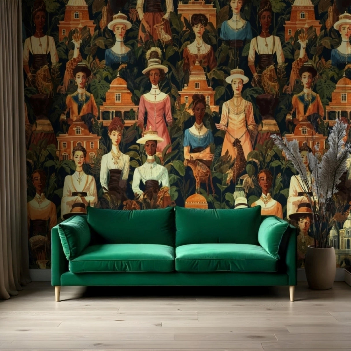 Colonial Grace Wallpaper – Available In Printed And Embossed Versions For Elegant Interiors