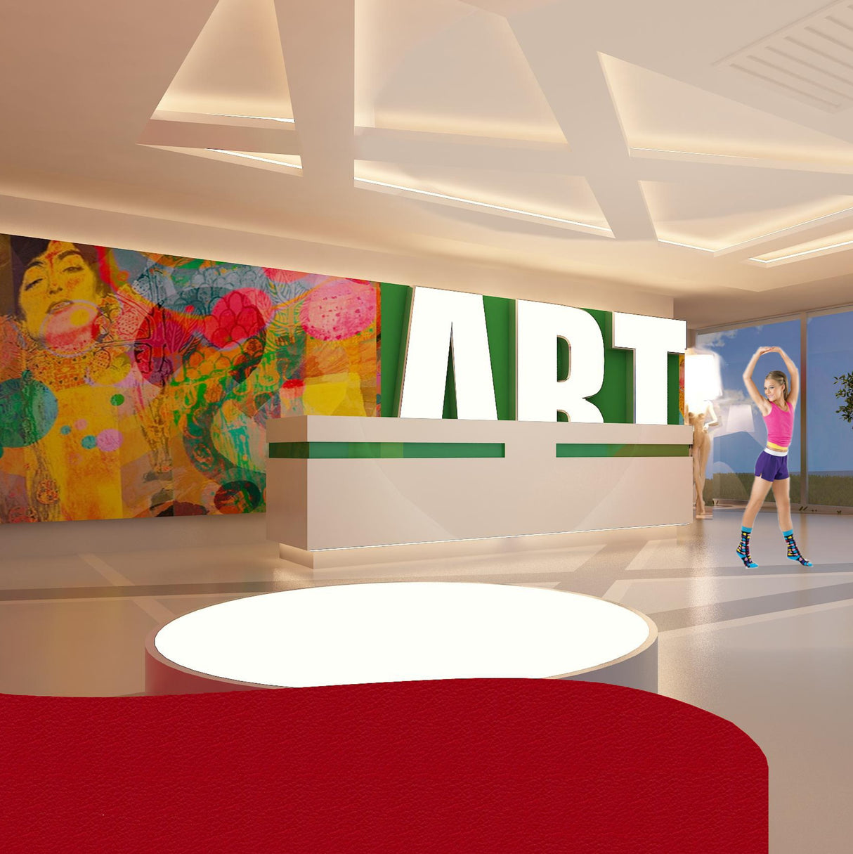 Antalya, Türkiye'deki Rus Sanat Okulu İç Mekan Tasarımı ve Dekorasyon Çalışmaları - Çağdaş Eğitim Alanları