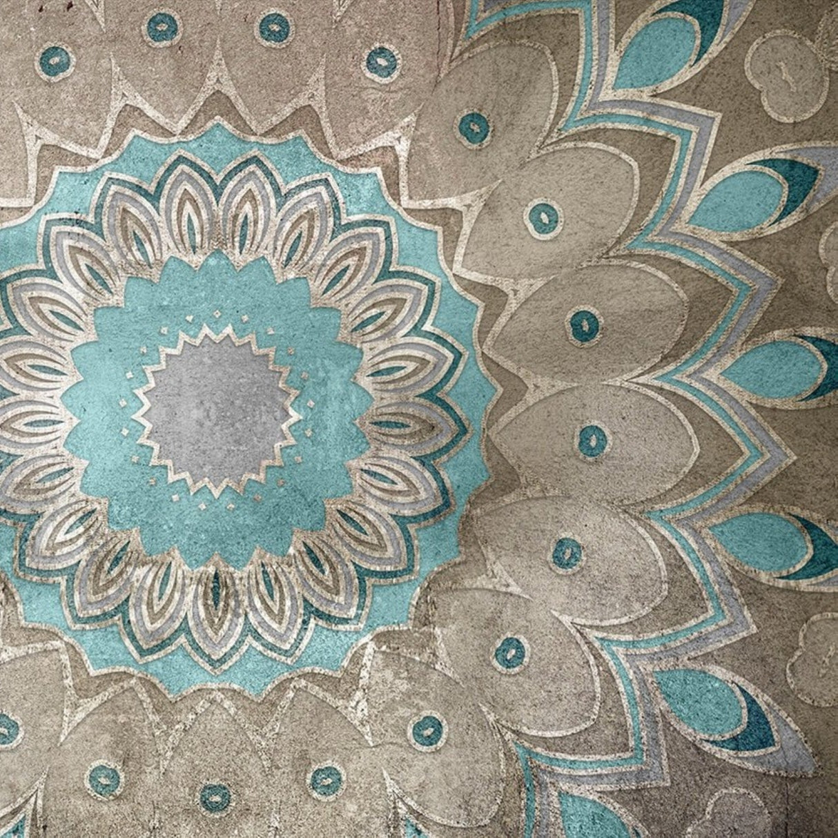 Jala Mandala Wallpaper – Elegant Contemporary Geometric Wall Décor