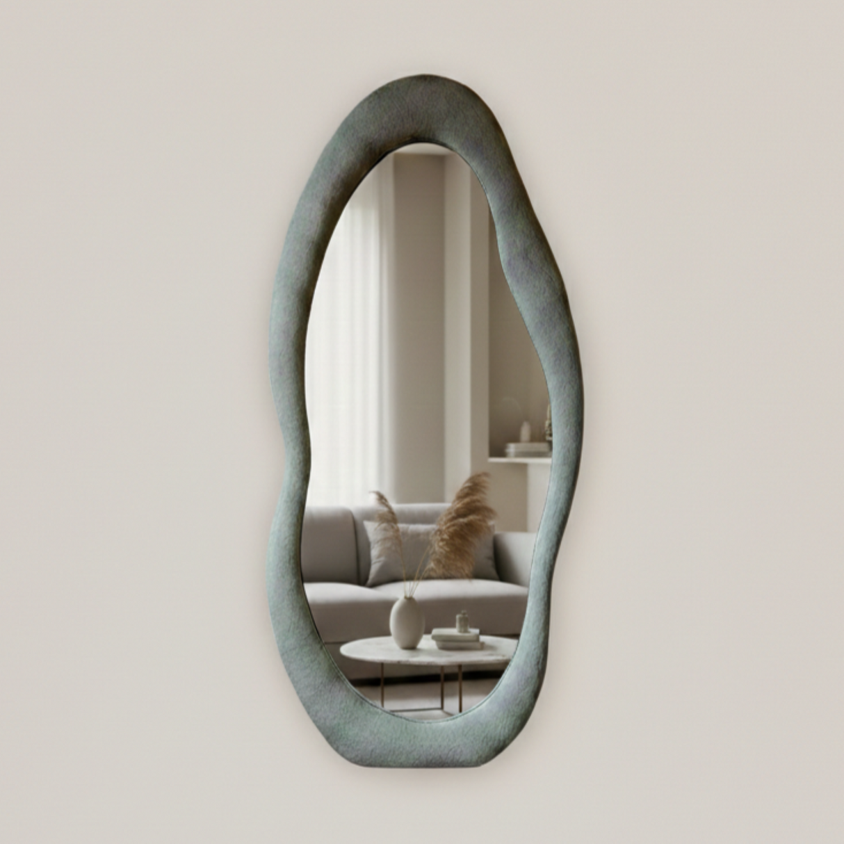 Siro Mirror – Wabi-Sabi Inspired Full-Length Mirror with Organic Form and Natural Texture
