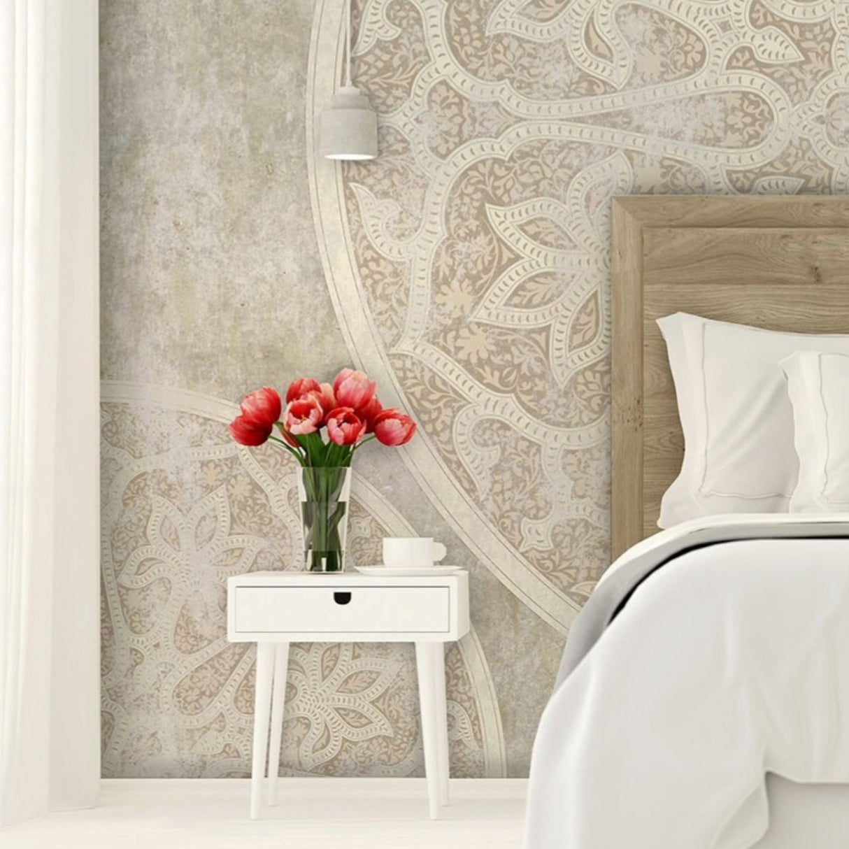 Hesa Mandala Pattern Wallpaper - Elegant Contemporary Geometric Wall Décor