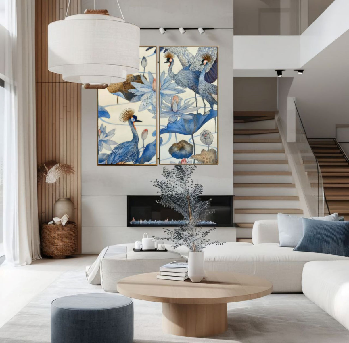 Pavo IIA - Luxury Framed Printed Wallpaper Art Panel
