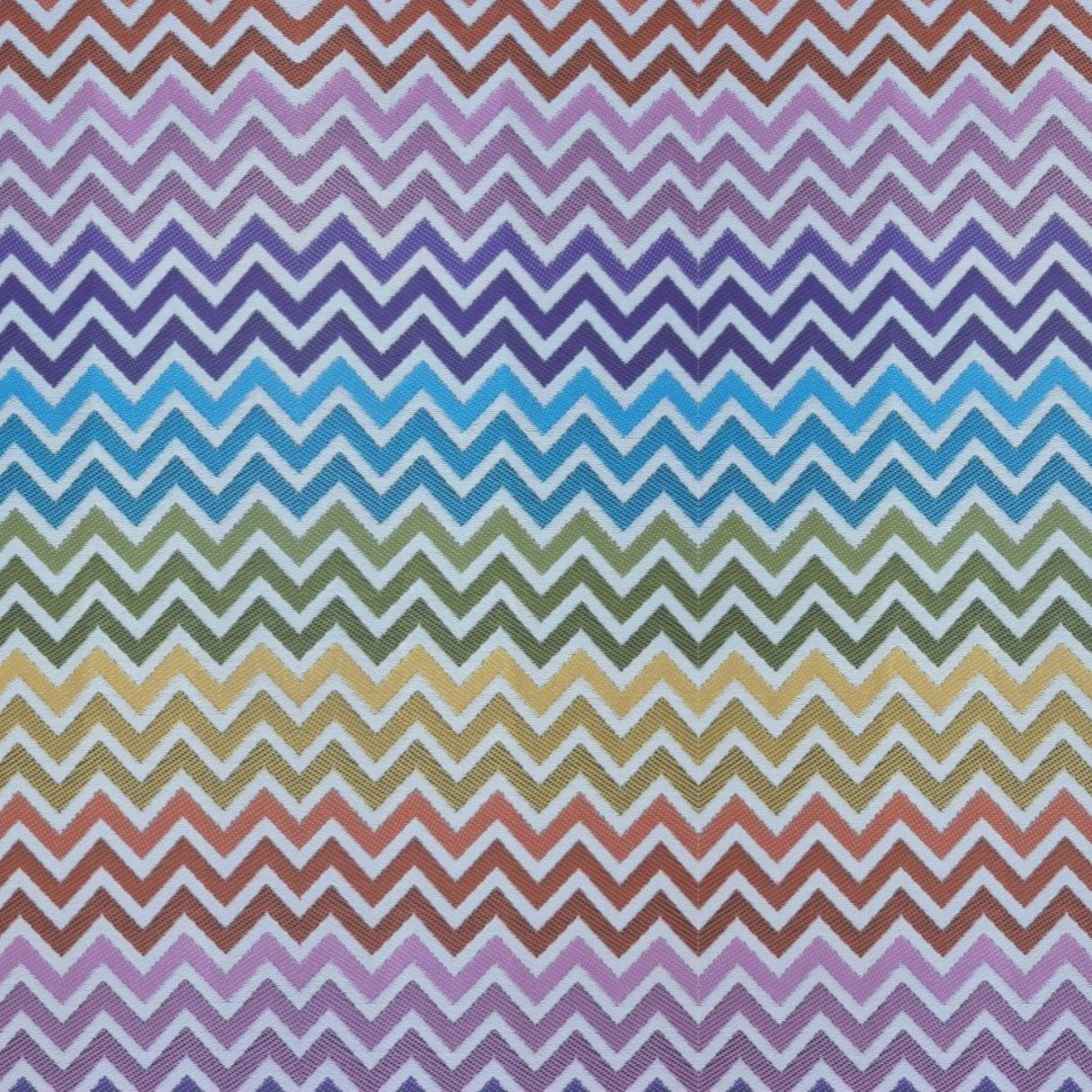Ziggy W06 Multicolor Chevron Woven Fabric – 100% Polyester Upholstery & Curtain Material, Made in Turkey