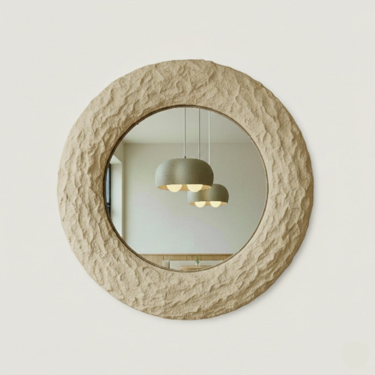 Vesa Mirror – Wabi-Sabi Inspired Sculptural Mirror with Organic Form and Natural Texture