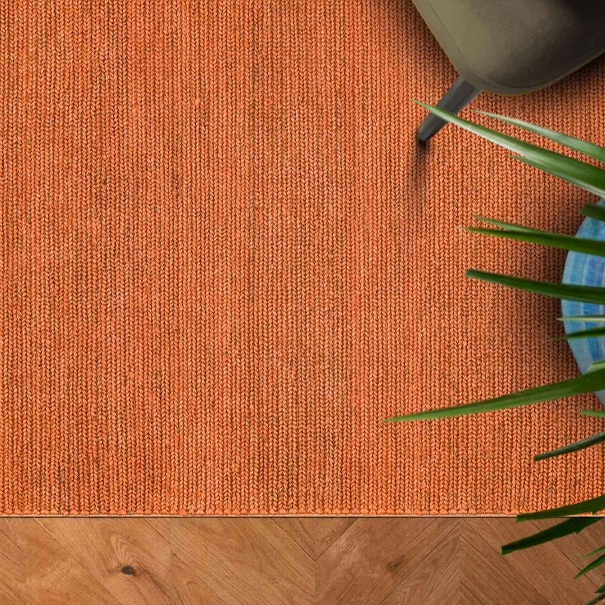 Fine Choti Fine Rust – Artisan Hand-Woven Natural Jute Rug
