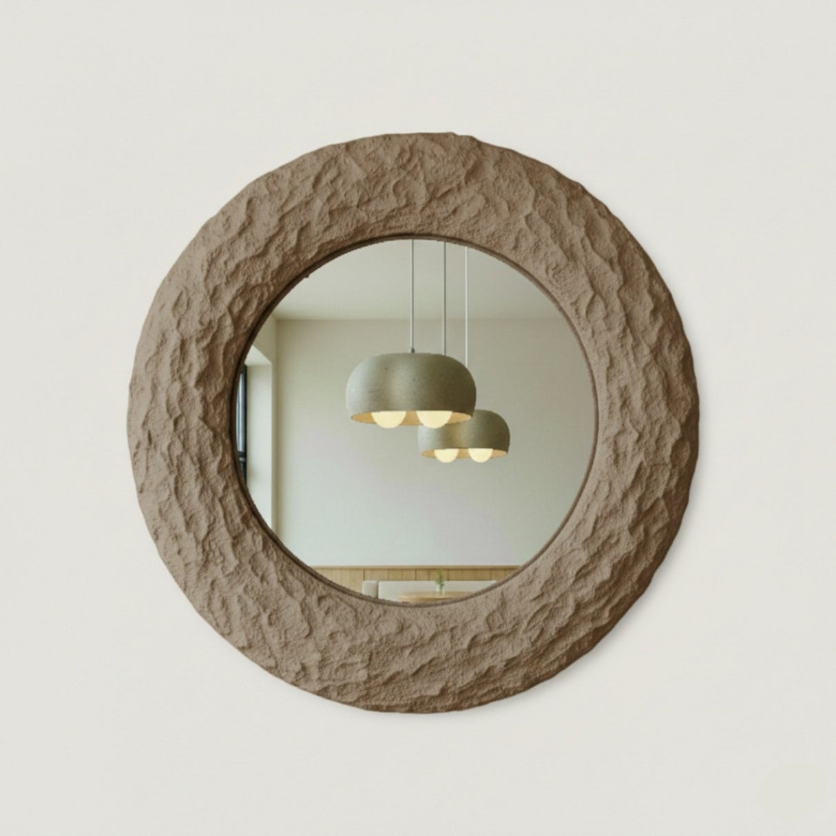Vesa Mirror – Wabi-Sabi Inspired Sculptural Mirror with Organic Form and Natural Texture