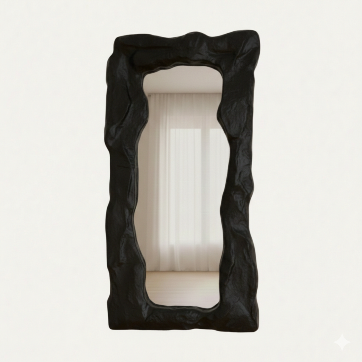 Arcadia Mirror – Wabi-Sabi Inspired Sculptural Mirror with Organic Form and Natural Texture