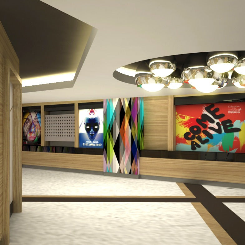 Conference Hall & Foyer Concept Design & Fit-Out Works in multiple cities - Contemporary Entertainment Spaces