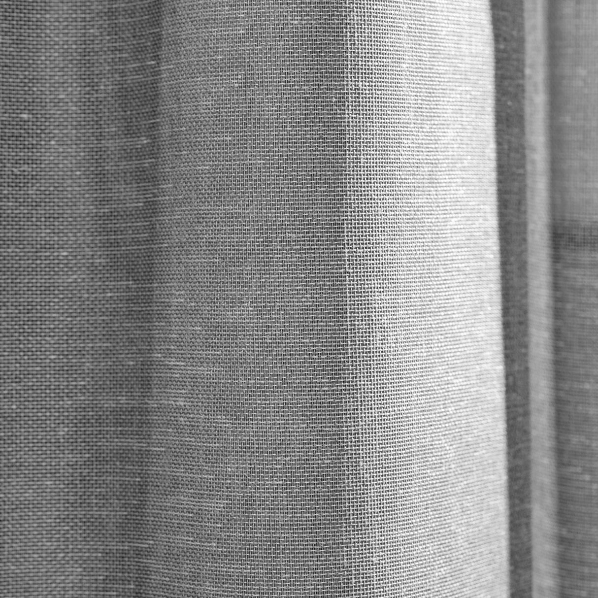 Sauro - Cortina transparente con efecto lino en bouclé mostaza con ribete de bouclé mostaza de primera calidad: para interiores contemporáneos y elegantes