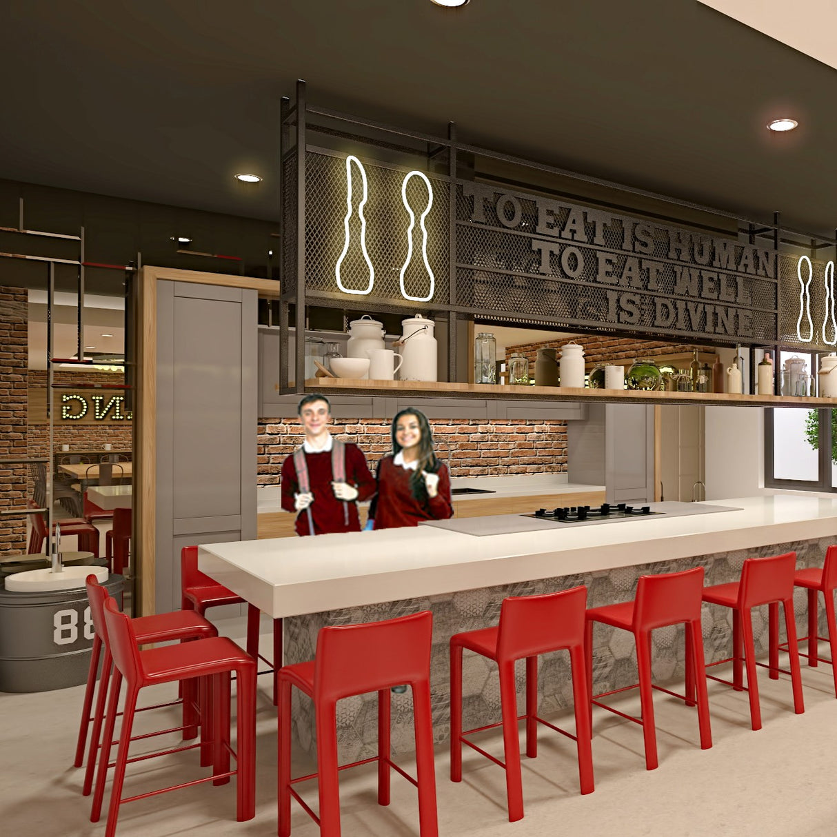 Private High School Dining Hall Concept Design & Fit-Out Works in multiple cities - Functional Dining Spaces