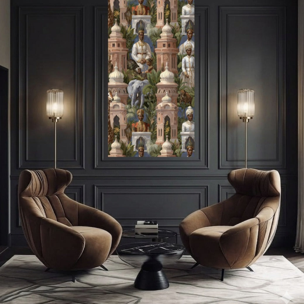 Majestic Empire - Luxury Frameless Printed Wallpaper Art Panel