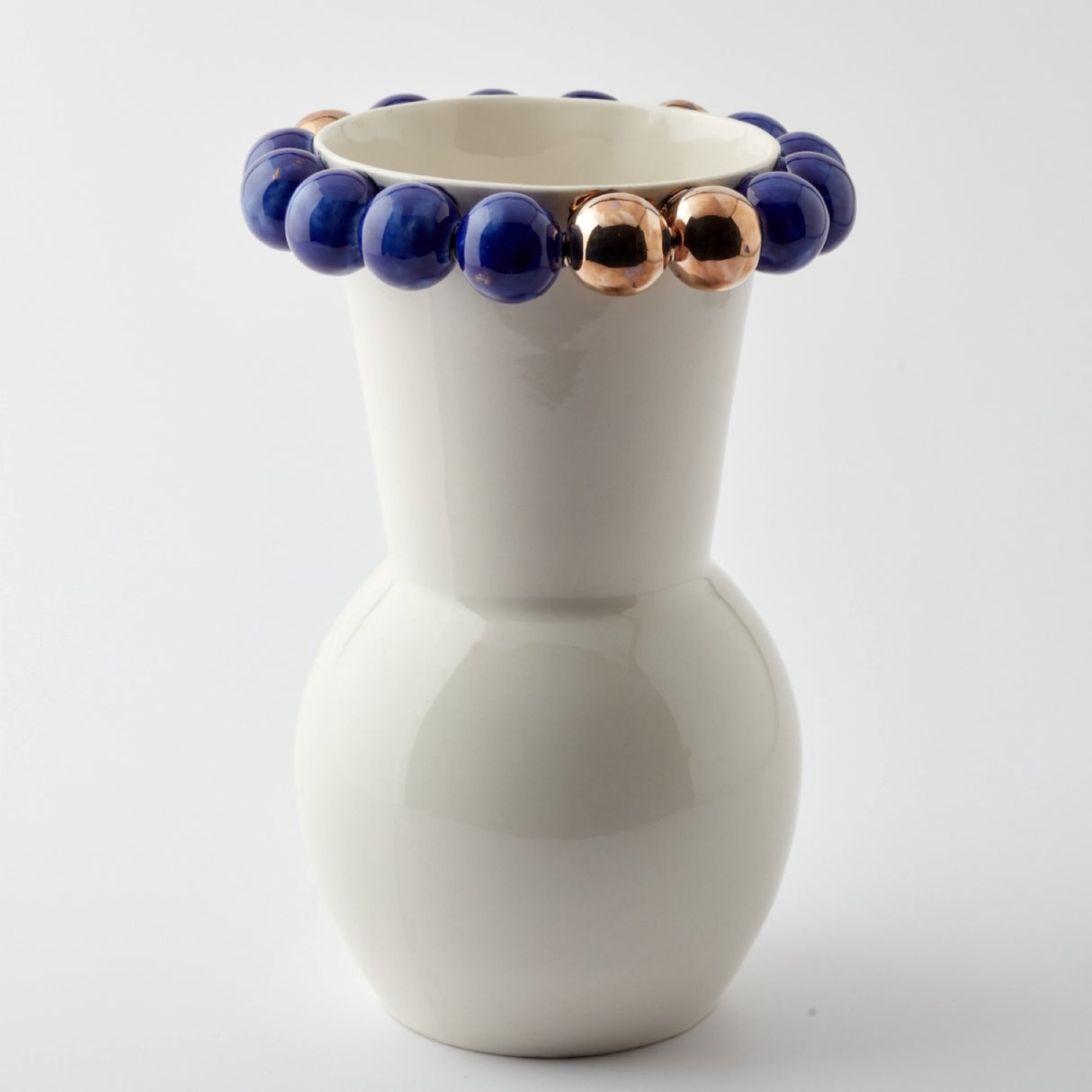 Cosmos Porcelain Vase Blue - Elegant Home Décor With 24K Gold Details for Stylish Interiors