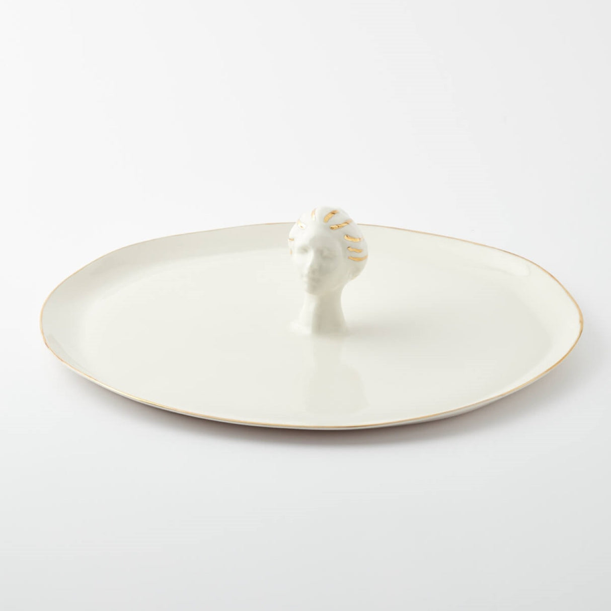 Sophia Porcelain Serving Plate – Elegant Tableware With 24K Gold Details for Stylish Dining