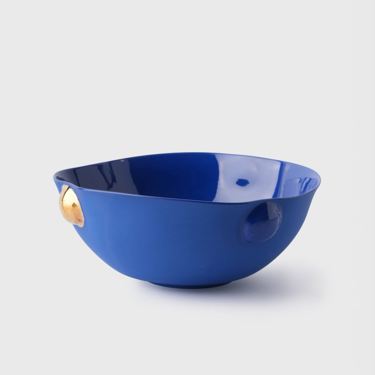 Cosmopolitan Porcelain Bowl Blue, 1000 ml – Elegant Home Décor With 24K Gold Details for Stylish Interiors