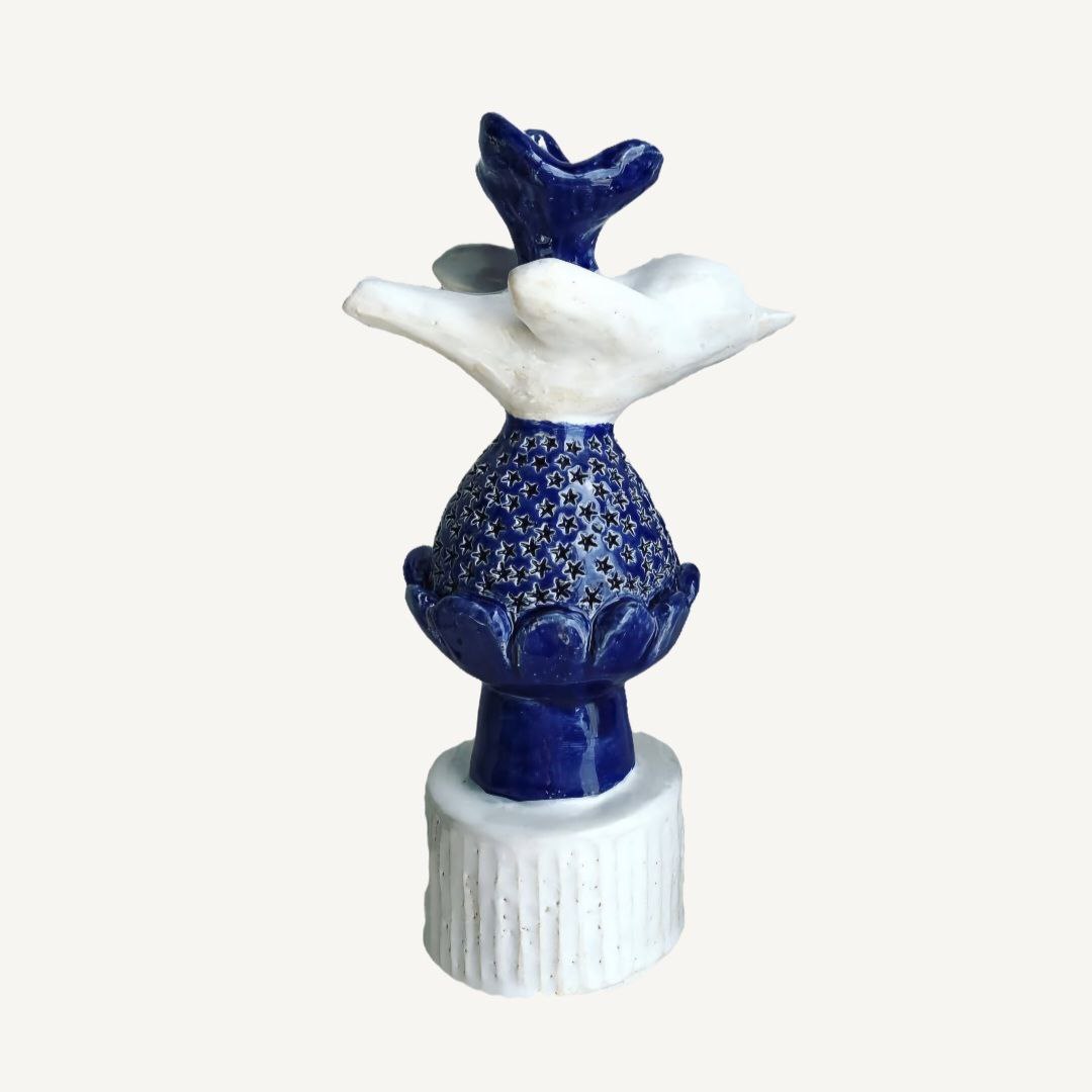 3 Piece Paradise Garden Set - Handmade Ceramic Sculptures – Contemporary Artistic Design