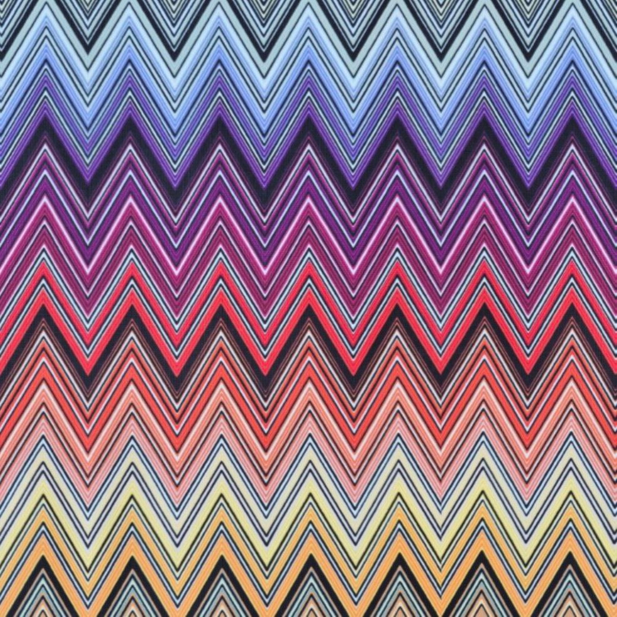 Ziggy P02 Maxi Multicolor Chevron Printed Fabric – 100% Polyester Upholstery Material, Made in Turkey