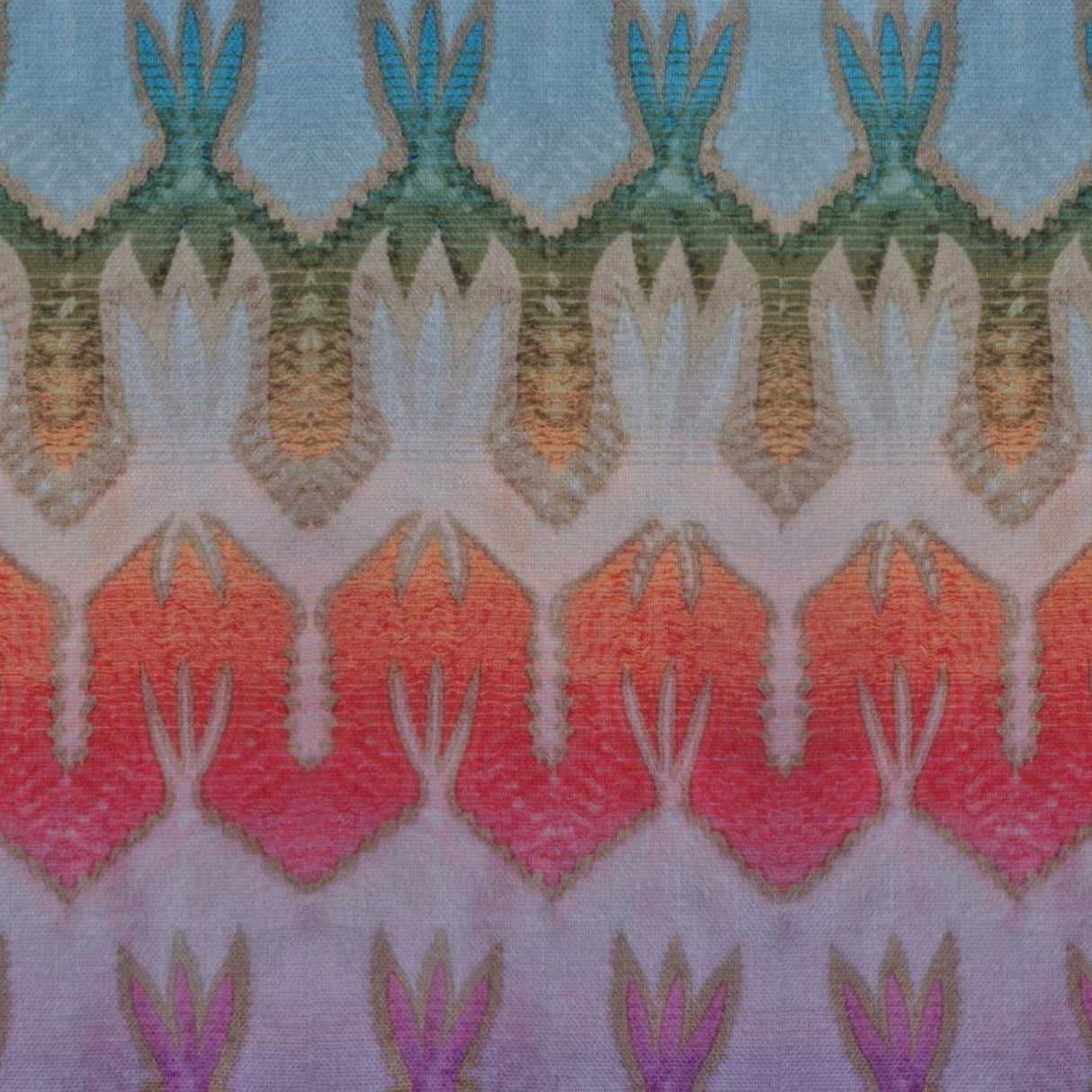 Ziggy P17 Multicolor Geometric Pattern Printed Fabric – 100% Polyester Upholstery Material, Made in Turkey