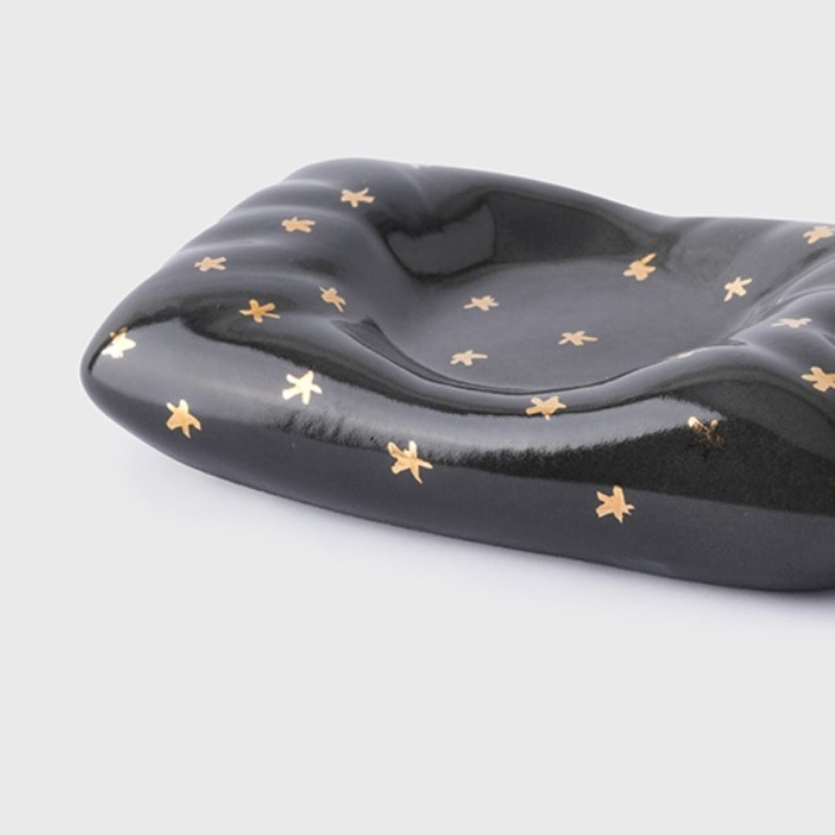 Juego de taza y almohada "La Bella Durmiente" de 260 ml, color antracita: vajilla elegante con detalles en oro de 24 quilates para interiores con estilo.