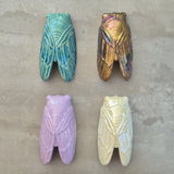 4 Piece Cicada Set - Insect Series Handmade Ceramic Wall Object – Contemporary Artistic Design