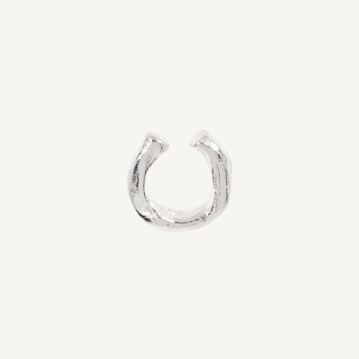 Luna Handcrafted Silver Ear Cuff – Abstract Organic Design in 925 Sterling Silver