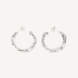 Pendiente de plata artesanal Luna: diseño orgánico abstracto en plata de ley 925