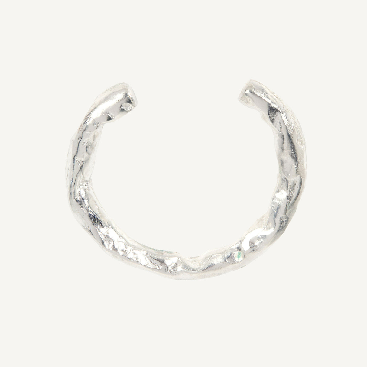 Luna Handcrafted Silver Bangle – Abstract Organic Design in 925 Sterling Silver
