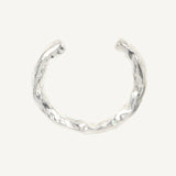 Luna Handcrafted Silver Bangle – Abstract Organic Design in 925 Sterling Silver