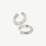 Luna Handcrafted Silver Ear Cuff – Abstract Organic Design in 925 Sterling Silver