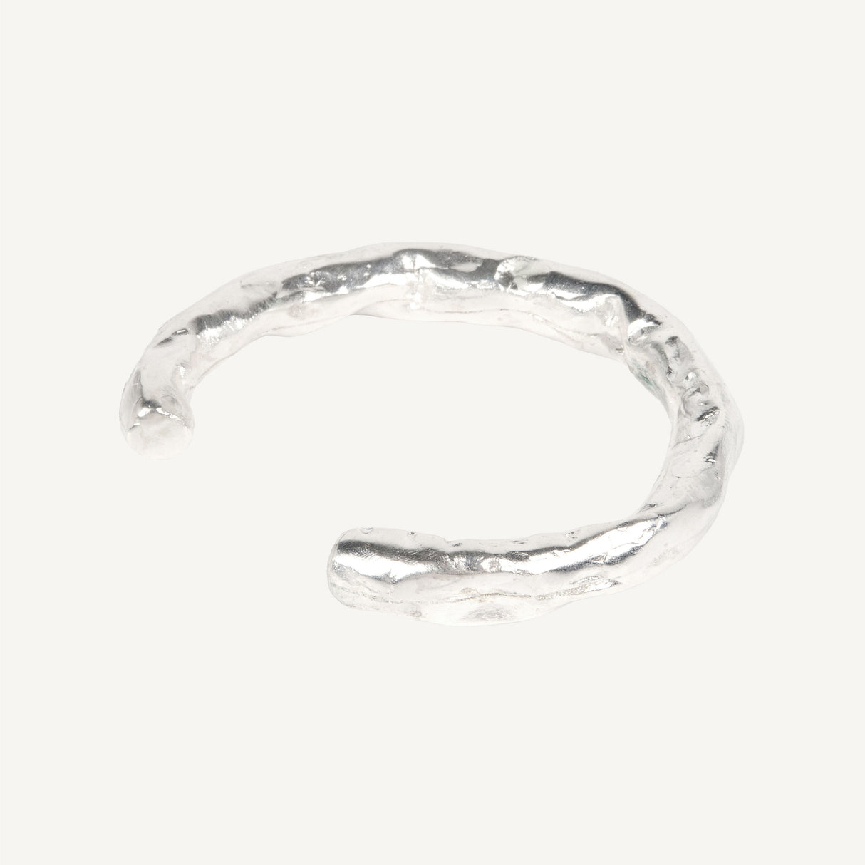 Luna Handcrafted Silver Bangle – Abstract Organic Design in 925 Sterling Silver