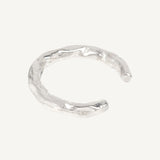 Luna Handcrafted Silver Bangle – Abstract Organic Design in 925 Sterling Silver