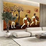 Ancient Greek Warriors With Shields Wallpaper – Mythological Art Mural for Statement Interiors