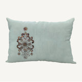 Earring White Hand Embroidered Linen Cushion – Elegant Home Décor Accent for Stylish Interiors