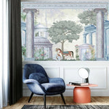 Royal Horse Of The Ancient Garden – Classical Mural for Sophisticated Interiors