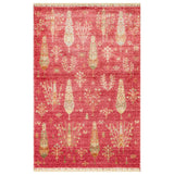 ZARA ZR 08 Red Autumn Artisan Tencel Rug | Hand-Loomed, Non-Shedding & Easy-Clean
