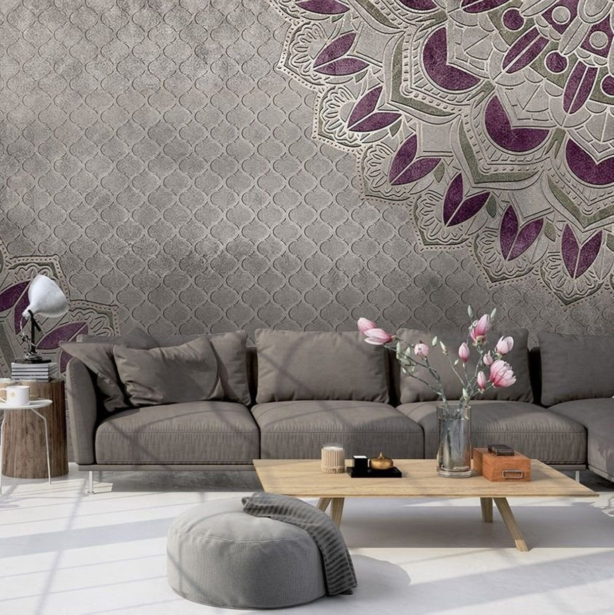 Sati Mandala Wallpaper – Elegant Contemporary Geometric Wall Décor