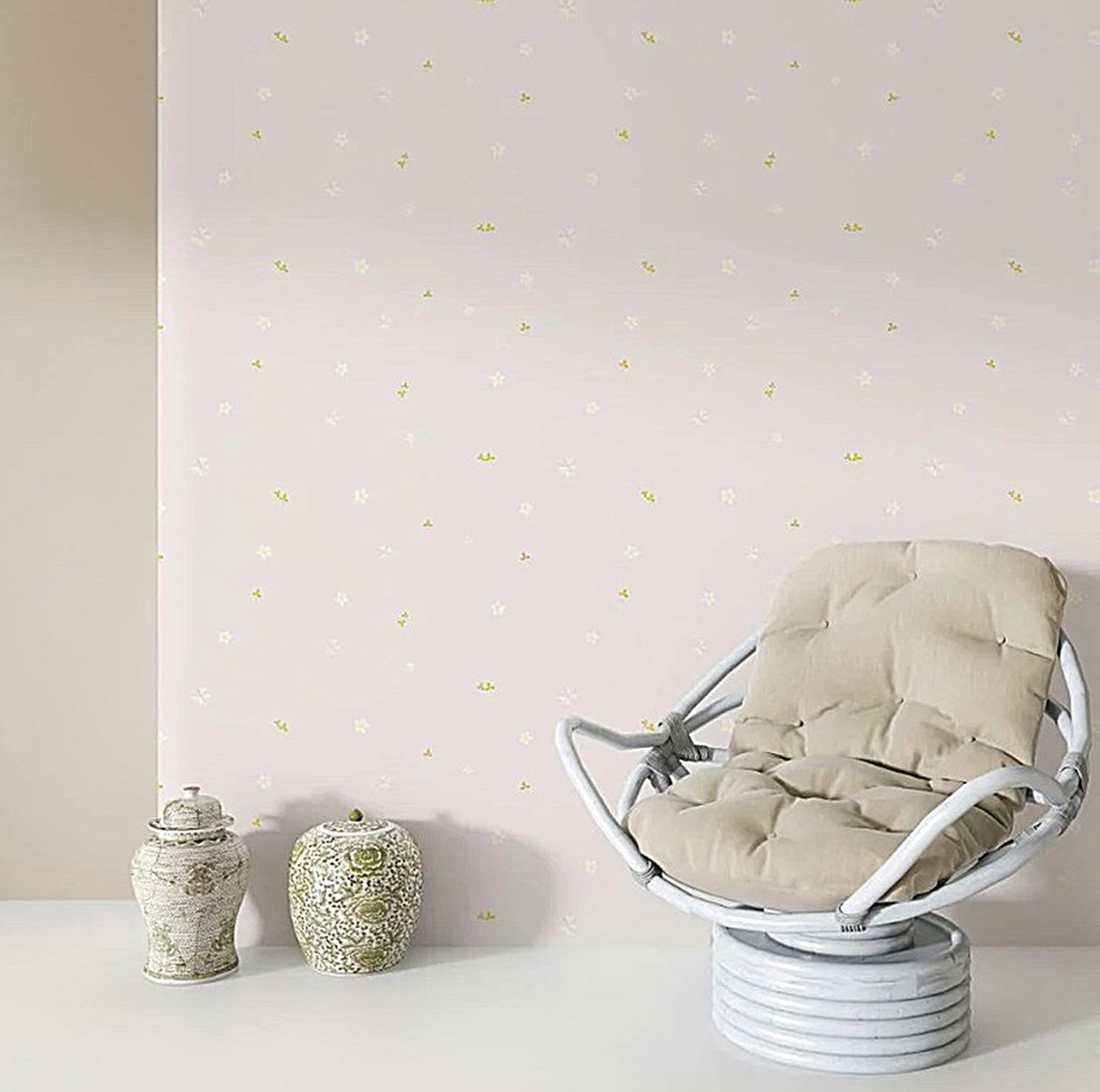 Tiny Flowers Wallpaper – Available in Printed and Embossed Versions for Elegant, Nature - Inspired Interiors