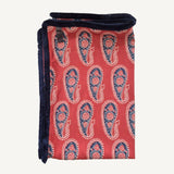 Braxely Red Throw – Double-Sided Faux Suede Bed Throw with Elegant Polycotton Ruffles