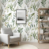 Olive Grove Harmony II Wallpaper – Soft Botanical Elegance for Serene Interiors