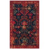 KADIM KDM 05 Red Vintage - Anatolian Motif Artisan New Zealand Wool Rug | Hand-Loomed, Non-Shedding & Easy-Clean