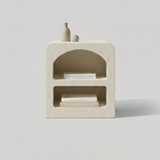 Almara Floor Display Unit – Wabi-Sabi Inspired Sculptural Side Table with Organic Form and Natural Texture