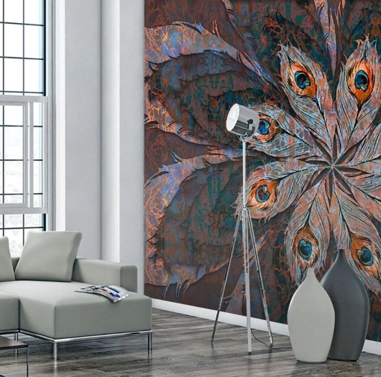 Maya Mandala Wallpaper - Elegant Contemporary Geometric Wall Décor