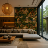 Oriental Palace Mural Wallpaper – Available In Printed And Embossed Versions For Sophisticated Interiors