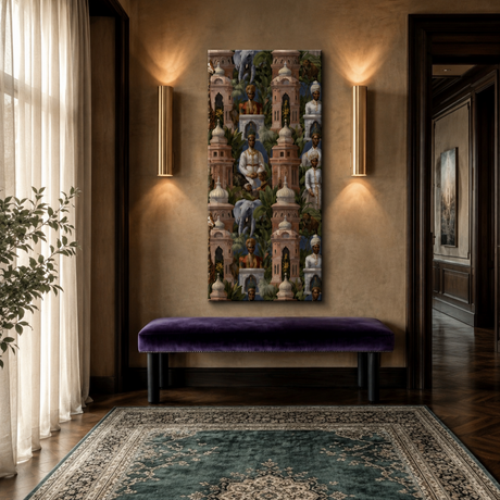 Majestic Empire - Luxury Frameless Printed Wallpaper Art Panel