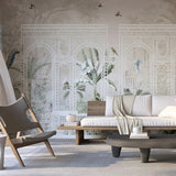 Papel pintado Botanical Arches: Mural de jardín sereno para interiores sofisticados